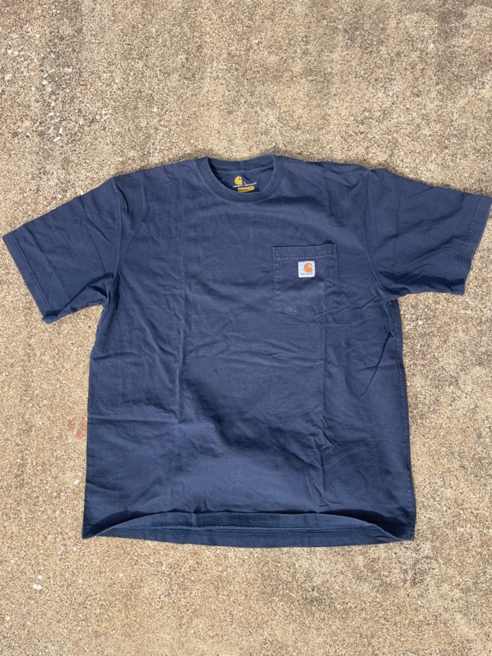 Carhartt Navy Pocket T-Shirt with Logo
